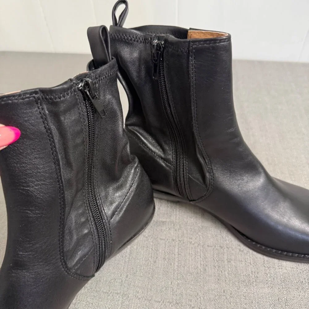 Madewell The Idris Ankle Boot Leather NX431 Academia Biker Classic Timeless